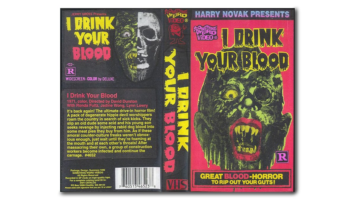 VHS cover of I Drink Your blood