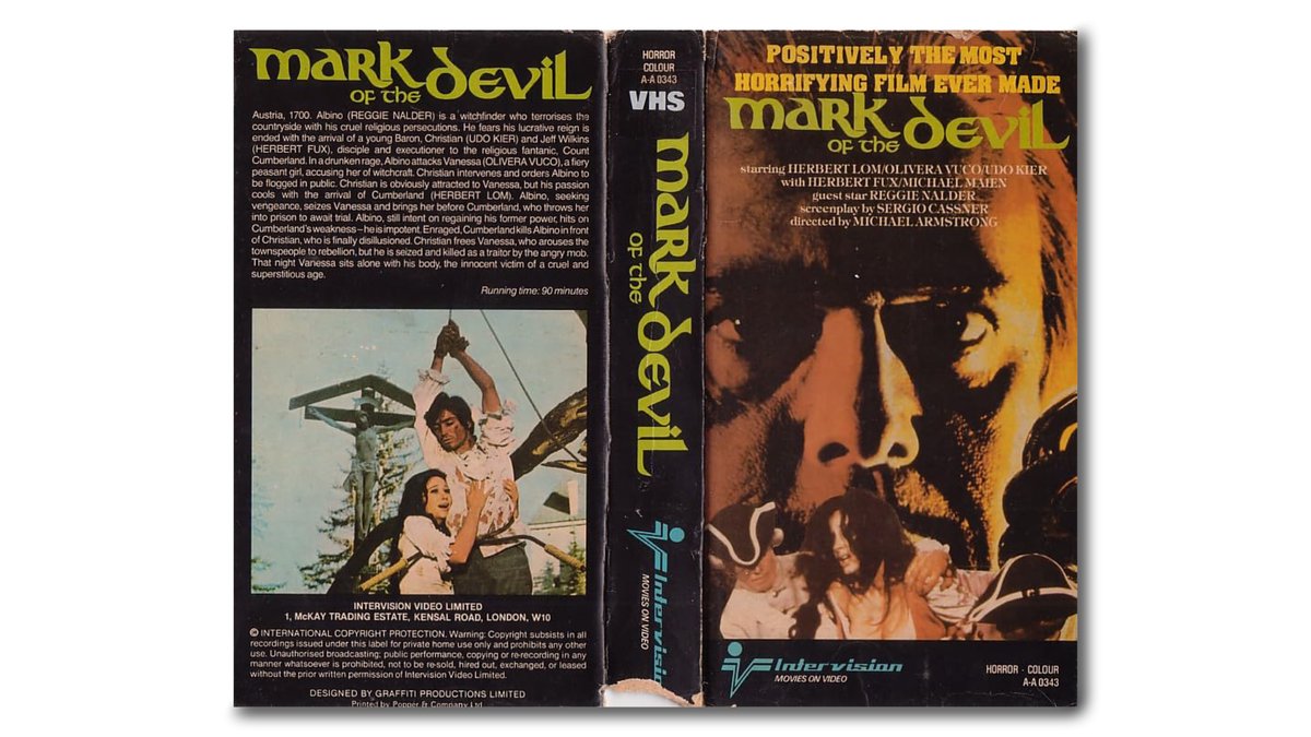 VHS cover of mark of the devil
