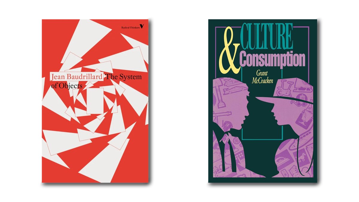 An image of the covers of &ldquo;The System of Objects&rdquo; and &ldquo;Culture and Consumption&rdquo;